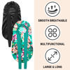 Picture of 2Pcs Bonnets for Black Women Braid Bonnet, Large Long Satin Bonnet for Braids, Silk Bonnet with Stretchy Tie Band Sleep Cap Hair (2Pcs-Black&Printing Flower)