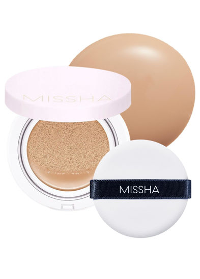 Picture of MISSHA Magic Cushion Foundation No.25 Warm beige for light/medium with neutral skin tone Flawless Coverage, Dewy Finish,Easy Application for All Skin Types