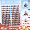 Picture of Brown Lash Clusters Kit Manga Lash Extension Kit Natural Eyelash Clusters Wispy 10-16MM Individual Lashes Clusters Anime Eyelash Extension Kit with Bond and Seal and Tweezers by TNFVLONEINS