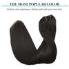 Picture of DOORES Hair Extensions Clip in Human Hair, Natural Black 12 Inch 80g 7pcs, Clip in Hair Extensions Human Hair Remy Hair Extensions Natural Hair Extensions Straight Weft Hair