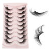 Picture of Yasnai Cat Eye Lashes Fluffy False Eyelashes Volume Lashes Wispy Fake Lashes Natural Eyelashes Strip Lashes 9 Pairs Pack 9D
