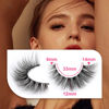Picture of JIMIRE Lashes with Clear Band Demi-Wispies Fluffy Faux Mink Eyelashes Wispy Cat-Eye False Eyelashes Natural Look 7 Pairs Pack