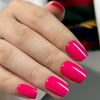 Picture of WAFOLOZE Hot Pink Press On Nails - Short Square Press On Nails, Glue On Nails Short Fake Nails, Nail Press Ons 16 Sizes - 32Pcs Reusable Soft Gel Artificial False Nails Tips Kit