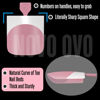 Picture of NOVO OVO French Tip Toe Nail Tips Press on, Sharp Square Pre-Designed Soft Gel False Toenail Extension, BERRY PINK Pre-applied Tip Primer & Base Coat, Full Cover Acrylic for DIY x 15 Sizes 240 pcs