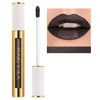 Picture of MAKI YIKA Metallic Lipstick for Women Black Lipsticks Long Lasting Glitter Lipstick No Smudge No Transfer Full-Coverage Liquid Lip Gloss (BR14 Midnight)