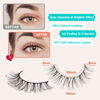 Picture of Natural Lashes Wispy False Eyelashes 10mm Short Lashes 3D Volume Strip Lashes Fake Eyelashes Siligli Lashes Thin Band Curly Eye Lashes Pack 10 pair