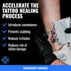 Picture of Saniderm Tattoo Aftercare Bandage 3 Sheets (Medium Pack, 6 in x 8 in) - Convenient, Faster Tattoo Healing and Protection - Sterile, Waterproof, and Latex-Free