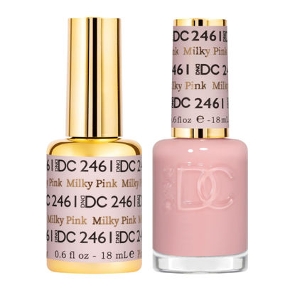 Picture of DND Gel DC Sheer Polish Set - 1 each of Gel Polish and Nail Polish, Milky Pink, 0.5 Fl Oz