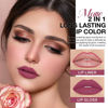 Picture of evpct 1Pcs Mauve Neutral Lip Stain Paint Matte Lip Liner and Lipstick Set Long Lasting Smudge Proof labiales matte mate larga duracion listip 24 hours a prueba de agua mate 24 horas originales,28#