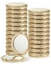 Picture of Getinbulk Compact Mirror Bulk, Pack of 24 Double-Sided 1X/2X Magnifying Metal Makeup Mirrors((Round,Gold)