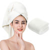 Picture of Laojbaba Microfiber Hair Towel Quick Dry Hair Towel Hair Drying Towels Suitable for All Kinds of Hair Ultra Absorbent Long and Thick Hair 24X48inch White (1pcs)