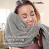 Picture of YFONG 3 Pack Large Microfiber Hair Towel Wrap, 30" x 10" Anti Frizz Quick Dry Hair Towels for Women Long, Curly, Thick Hair, Super Absorbent Hair Turban for Wet Hair (Grey, White, Camel)