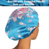 Picture of ROYBENS Satin Bonnet Hair Bonnet for Sleeping- 4 Pack Large Bonnets for Black Women with Elastic Soft Band for Hair Care