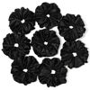 Picture of Black Scrunchies Hair Ties for Women - Big Satin Scrunchie Exra Large Jumbo Gaint Oversized Cute Scrunchy for Curl Thick Hair Ligas Para el Cabello De Mujer Decorations Hair Accessories