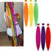 Picture of Leticia Colored Braiding Hair Pre stretched Red Orange Purple Green Magenta Pink Yellow Braiding Hair for Box Braids