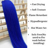 Picture of Leticia Braiding Hair Pre stretched Blue Prestretched Kanekalon Braiding Hair Extensions Colored Blue Ez Braid Synthetic Hair Hypoallergenic