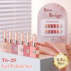Picture of Double Rhythm 6 Pcs 15 ML Gel Polish Set Same Color Same Bottle Soak Off Gel Polish Kit Nail Art Manicure Salon DIY at Home for Women (Rose Beige Nude Cream Rose Coral-T6-20)