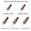 Picture of 50 Assorted Tattoo Cartridge Needles Mixed Size #12RL Standard Round Liner - 10 Pcs each of 3RL, 5RL, 7RL, 9RL, 11RL, Pro Disposable Membrane Tattoo Needles