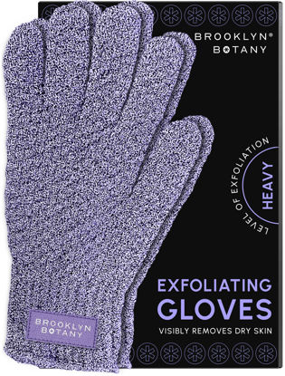 Picture of Brooklyn Botany Exfoliating Gloves for Bath and Shower - Heavy Duty Exfoliating Body Scrubber for Massage and Dead Skin Remover for Body - 1 Pair