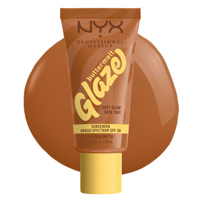 Picture of NYX PROFESSIONAL MAKEUP Buttermelt Glaze Soft Glow Skin Tint + SPF 30, Up To 12HR Wear, 05 Chai Butta