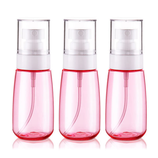 Picture of Cosywell Travel Size Spray Bottle TSA Approved 2oz 60ml 3 Pack Leak Proof Fine Mist Spray Bottles Empty Plastic Refillable Mist Sprayer for Perfume Essential Oils Toners Rose Water Cosmetics (3Pink)