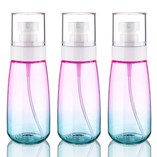 Picture of Cosywell Fine Mist Spray Bottles TSA Approved 3.4oz 100ml 3 Pack Leak Proof Travel Spray Bottle Empty Small Spray Bottles for Perfume Essential Oils Toners Rose Water Cosmetics (3Gradient Pink Blue)