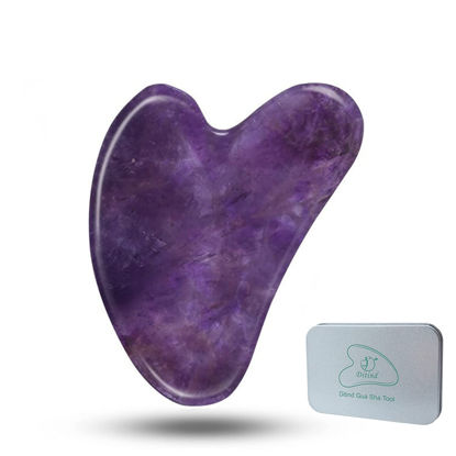 Picture of Ditind Gua Sha, Gua Sha Facial Tools, Guasha Tool for Face Tighten Skin, Gua Sha Massage Beauty Tool for Body Eyes Neck Massager with Travel Box