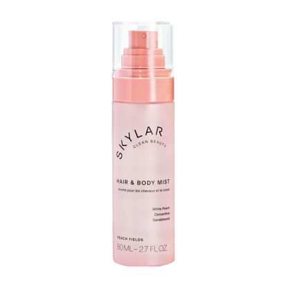 Picture of Skylar Peach Fields Hair & Body Mist | Hypoallergenic & Clean Fragrance | Vegan, Cruelty Free, and Safe For Sensitive Skin | 80 ML, 2.7 Fl Oz