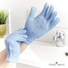 Picture of Temple Spring Exfoliating Glove - Rayon Bamboo Spa Exfoliating Body Scrubber-Loofah Exfoliating Washcloth-Shower Scrubber-Body Exfoliator Scrub-Loofa Shower Gloves Bath Sponge-Cornflower Blue