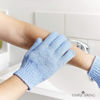 Picture of Temple Spring Exfoliating Glove - Rayon Bamboo Spa Exfoliating Body Scrubber-Loofah Exfoliating Washcloth-Shower Scrubber-Body Exfoliator Scrub-Loofa Shower Gloves Bath Sponge-Cornflower Blue