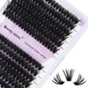Picture of Lash Clusters 60D/80D Eyelash Clusters Fluffy DIY Lash Extensions Wispy D Curl Lashes Clusters Mixed Length 12-16mm Fluffy Individual Lash Clusters Eyelash Extensions for DIY Lashes at Home