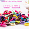 Picture of TVINLIK 350 PCS Multicolor Cotton Hair Ties, Small Baby Hair Ties for Kids and Girls, No Crease Finger Hair Ties, Hair Elastics Ponytail Holders