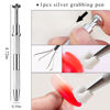 Picture of Fcozpjk 150Pcs Soft Nail Sponges for Ombre Mini Nail Art Sponges With Grabbing Pen Aura Nail Gradient Brush for Gel Nail Polish Sponge With 50pcs Disposable Gel Polish Palette Paper