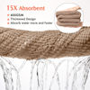 Picture of YFONG 2 Pack Microfiber Hair Towel Wrap for Women, Super Absorbent Quick Dry Hair Turban for All Hair Style Anti Frizz, Large Hair Drying Towel with Button