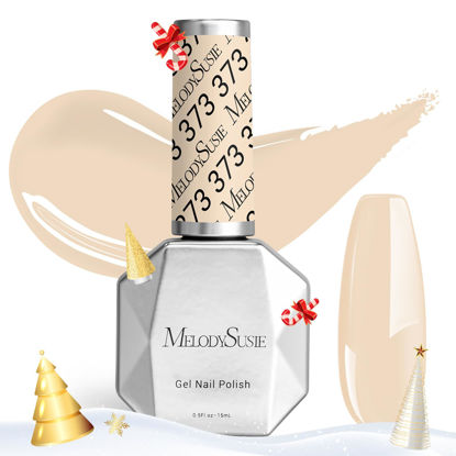 Picture of MelodySusie Gel Nail Polish,15ML Nude White Color Nails Soak Off UV LED Beige Gel Polish Gift for Women Nail Art Manicure Salon DIY Nail Design Decoration at Home-373