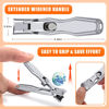 Picture of Nail Clippers for Men Thick Nails, 2024 Upgrade Large Toenail Clippers for Seniors Thick Toenails with Wide Opening, Ultra Sharp Anti Splash Fingernail Clipper Cutter Long Handle with Catcher