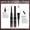 Picture of evpct 1Pcs Deep Red Lip Stain Paint Matte Lip Liner and Lipstick Set Long Lasting Smudge Proof labiales matte mate larga duracion listip 24 hours a prueba de agua mate 24 horas originales,06#