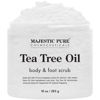 Picture of MAJESTIC PURE Tea Tree Oil Body and Foot Scrub - Natural Best Exfoliating Skin Cleanser - Helps with Acne, Callus, Corns, Athletes foot, Jock itch, Dry and Dead Skin - Promotes Healthy Foot -10 oz