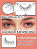 Picture of Anime Lashes Wispy False Eyelashes Natural Look 12MM Strip Lashes Thin Band False Lashes 3D Volume Fake Eyelashes 7 Pair C Curl Lash Pack Siligli