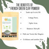 Picture of Herbs Botanica French Green Clay Powder Montmorillonite Clay Skin Softening Mask | Detoxifies Skin | Mascarilla De Arcilla Verde Francesa | 150gms / 5.30 oz