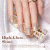 Picture of RARJSM Nude Glitter Gel Nail Polish Cashmere Brown Iridescent Shimmery Jelly Gel Polish Neutral Color Skin Tone 15ml Sparkle Rainbow Pigment Gel Soak off UV LED Cured for Home Salon DIY Nail Art