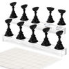 Picture of Nail Stand Acrylic Nail Art Display Stand Magnetic Nail Tips Practice Holder 54 Pcs Reusable Adhesive Putty for DIY Painting Nails Stand kit (Black)