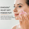 Picture of 2 Pcs EVAOUXIU Triangle Powder Puff for Face Powder, Soft Plush Setting Powder Puff, Velour Cosmetic Foundation Blender Sponge Beauty Makeup Tools (Pink)