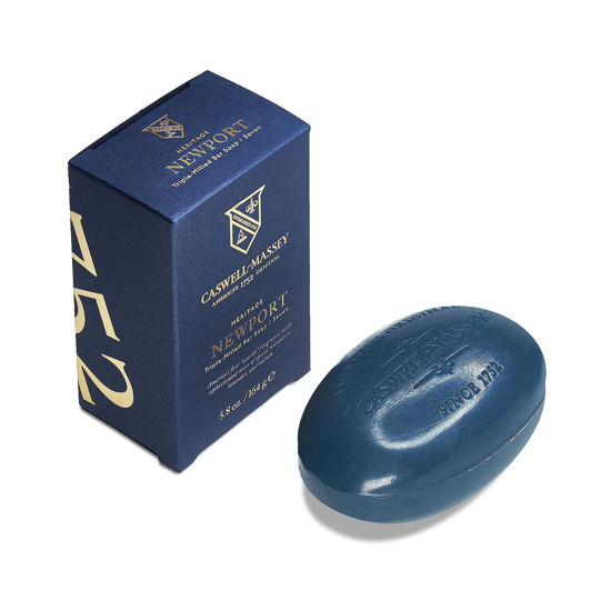 Picture of Caswell-Massey Natural Bar Soap for Men, Moisturizing Body Soap Bar for All Skin Types, Made with Essential Oils & Plant-Based Formula for Soft Skin, Newport, 5.8 oz