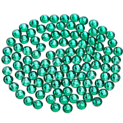 Picture of Novani Crystal Rhinestones, Flatback Loose Gemstones 1440pcs Glass Rhinestones for Clothes Shoes Crafts Makeup Nail Art and DIY Decorations(SS16, Green Zircon)