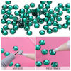 Picture of Novani Crystal Rhinestones, Flatback Loose Gemstones 1440pcs Glass Rhinestones for Clothes Shoes Crafts Makeup Nail Art and DIY Decorations(SS16, Green Zircon)