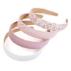 Picture of Headbands for Women Trendy Pink Headbands for Women’s Hair Non Slip 1 inch Wide Cute Headbands for Girls, Floral Thick Head Bands Elastic Hair Bands for Women Hair Fashion Hair Accessories 4PCS