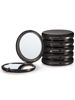 Picture of Getinbulk Compact Mirror Bulk, Pack of 6 Double-Sided 1X/2X Magnifying Metal Makeup Mirrors(Round, Onyx Black)