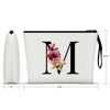 Picture of Vavabox A-Z Personalized Makeup Bag,Birthday Gifts for Women Mom,Gifts for Best Friend,Bride Bridesmaid Cosmetic bag (M, White)