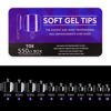 Picture of Cycullinyt Toe Nail Tips, Full Cover Clear Soft Gel Tips, Toe False Nail Tips for Acrylic Nails Extension with Box, 550PCS, 11 Sizes(Style 15)